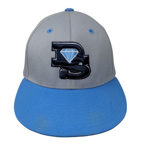 Pacific Headwear Men's Fitted Hat Gray Size L/XL Embroidered Big Logo DS Diamond - Picture 1 of 8